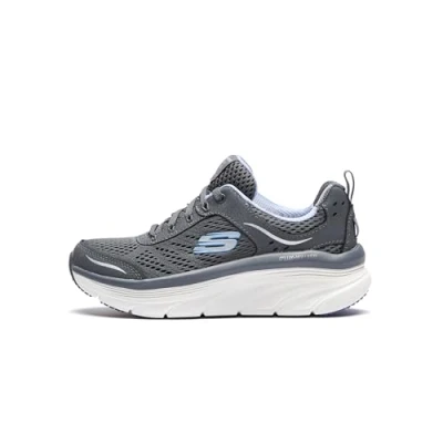 Afbeelding van Skechers D&#039;LUX WALKER dames Sneakers, Houtskool lederen mesh lavendel, 35.5 EU