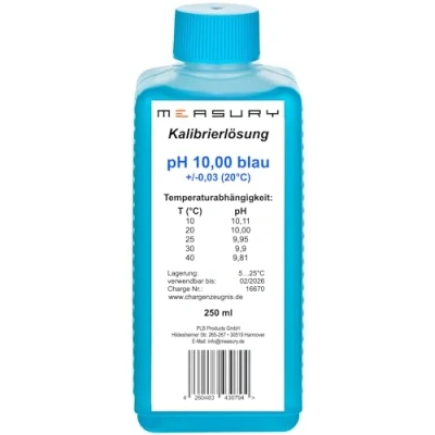 Afbeelding van Measury pH kalibratieoplossing 10.00 (250ml) bufferoplossing, ijkoplossing, kalibratievloeistof