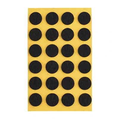Afbeelding van peha Viltdoppen krasbescherming voor vazen en decoratieve voorwerpen zelfklevend, Soft 1,0 mm dik, zwart, rond 11 (24 stuks)