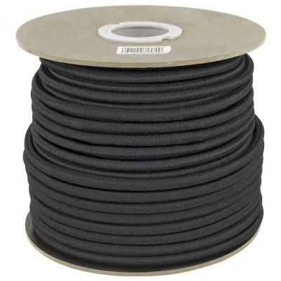 Afbeelding van 50 meter Elastisch Touw 8mm ZWART elastiek op rol