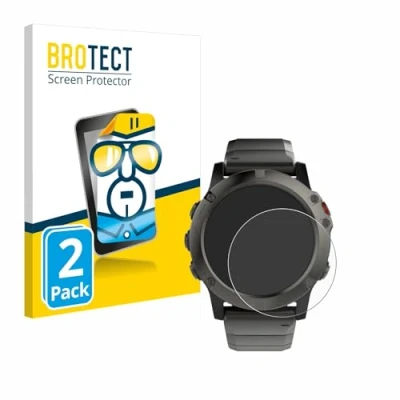 Afbeelding van BROTECT (2 Stuks) Schermbeschermer voor Garmin Fenix 5X (51 mm) Screen Protector Transparant