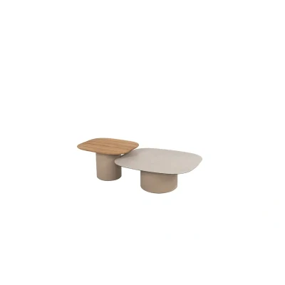 Afbeelding van Taste by 4SO Demi set van 2 salontafels latte 50 x 60 en 70 80 cm.