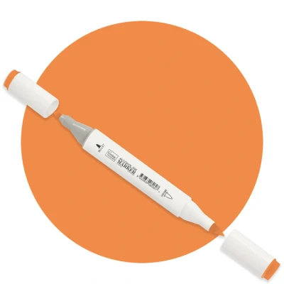Afbeelding van Orange Twin Tip Alcohol Ink Marker
