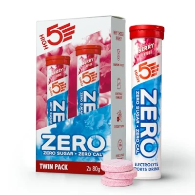 Afbeelding van HIGH5 ZERO Elektrolyten Suikervrije Hydratatie Bruistabletten Bessen Smaak 2x20 Stuks Met voor Sport &amp; Dagelijkse
