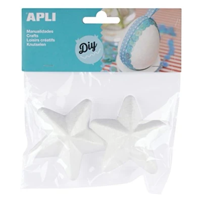 Afbeelding van APLI 14799 Porexpan sterren 75 mm 2 u.