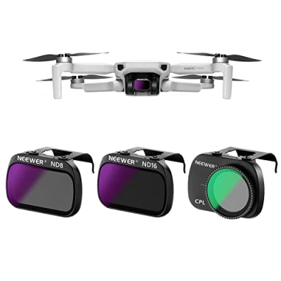 Afbeelding van NEEWER ND Filterset met 3 verpakkingen, optisch HD glas, meerlaags, ND8 + ND16 CPL filter, compatibel DJI Mavic Mini 2 SE 2SE