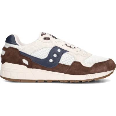 Afbeelding van Saucony Shadow 5000 Sneakers laag, Heren, Maat: 44, Moon/chocolate Leer en textiel