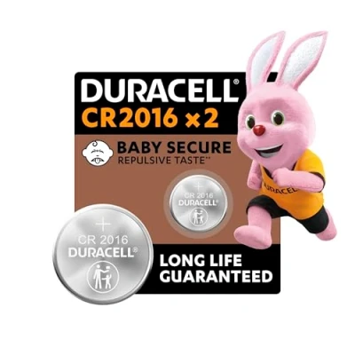 Afbeelding van Duracell DL2016B2 Lithium knoopcellen, type 2016, 2 stuks,metallic