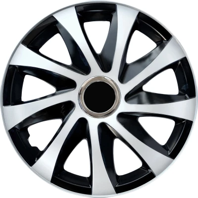 Afbeelding van NRM DRIFT Extra wieldoppen 15&quot; Set van 4 stuks Wit / Zwart