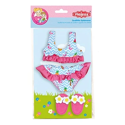 Afbeelding van Poppen Bikini met Slippers Flamingo, 28 35 cm