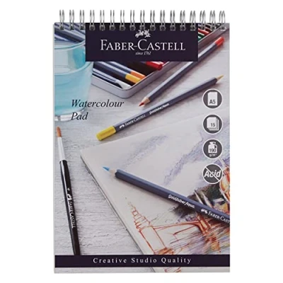 Afbeelding van Faber Castell Creative Studio Aquarelblok, spiraalbinding, A5, 190 g/m2, 15 vellen
