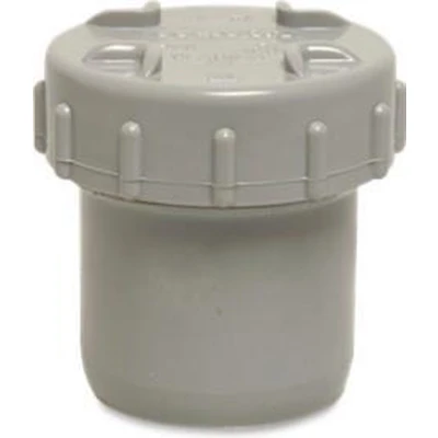 Afbeelding van Eindset PVC U 125 mm lijm spie grijs KOMO