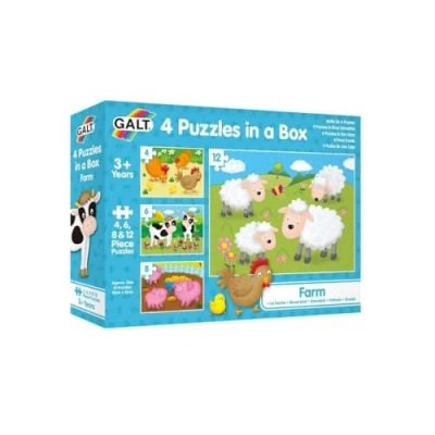 Afbeelding van Galt Toys, 4 Puzzles in a Box Farm, Ages 3 Plus Years