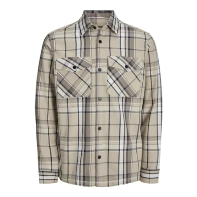 Afbeelding van Jack &amp; Jones Premium Overhemd, Heren, Maat: Large, Fields of rye