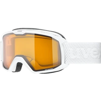Afbeelding van uvex elemnt LGL skibril voor dames en heren contrastverhogend vergroot condensvrij gezichtsveld white/lasergold lite clear one size