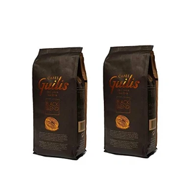 Afbeelding van CAFES GUILIS DESDE 1928 AMANTES DEL CAFE Arabica natuurlijke gebrande koffiebonen Espresso Black Blend 2 Kilogram