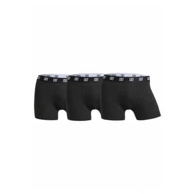 Afbeelding van CR7 Cristiano Ronaldo Herenslips 3P Men Trunk Zwart katoen Medium Heren