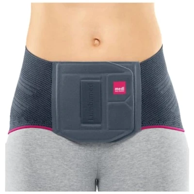 Afbeelding van medi Lumbamed Basic Rugbandage Lumbaal Support Orthose voor Dames Kleur: Zilver Maat: II Vochtregulerend en Ademend