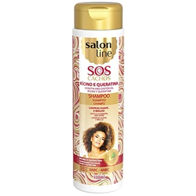 Afbeelding van Salon Line : SoS Curls Keratin &amp; Castor Oil Shampoo 300ml
