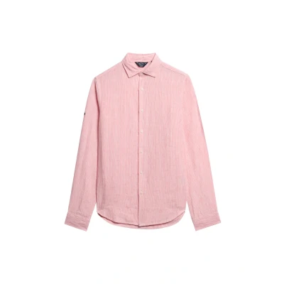 Afbeelding van Superdry Casual LONG Sleeve Overhemd, Heren, Maat: Large, New house pink stripe