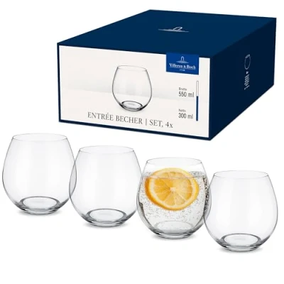 Afbeelding van Villeroy &amp; Boch Entrée drinkglas 57 cl set van 4 Transparant