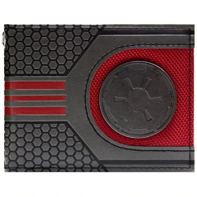 Afbeelding van Star Wars Galactic Empire Metalen Badge Embleem Portemonnee/Beurs Bi Fold ID &amp; Kaarthouder, Zilver