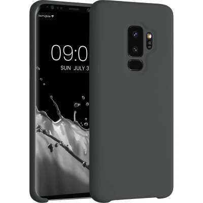 Afbeelding van kwmobile telefoonhoesje geschikt voor Samsung Galaxy S9 Plus Hoesje met siliconen coating Smartphone case in mat zwart