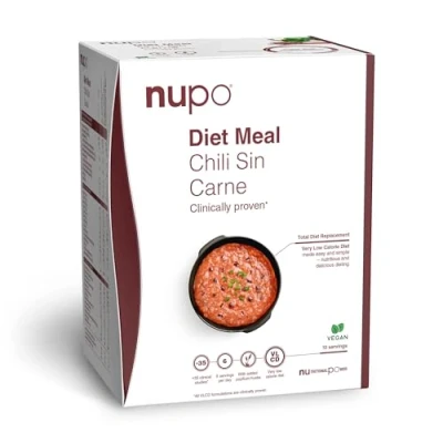 Afbeelding van Nupo Maaltijd Chili Sin Carne 10 Porties Caloriearm Dieet Snel en gemakkelijk bereid