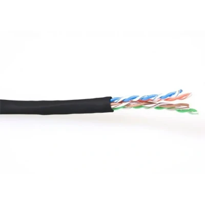 Afbeelding van ACT CAT6 U/UTP PVC soepel patch zwart 100 m