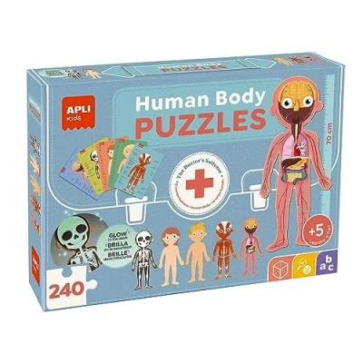 Afbeelding van Puzzel Apli 19438 35 x 75 24 cm Menselijk lichaam 240 Onderdelen