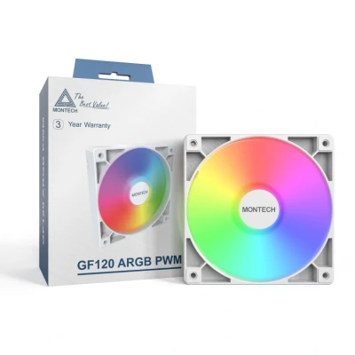 Afbeelding van Montech GF120 ARGB PWM White case fan