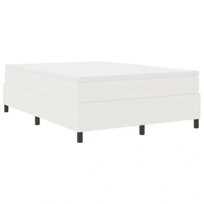 Afbeelding van vidaXL Bedframe Crème Geïntegreerd hout 140 x 190 cm