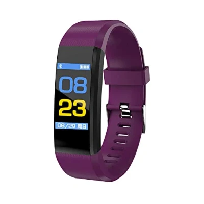 Afbeelding van Smartwatch voor mannen en vrouwen, fitnesstracker, bloeddruk, hartslag, Bluetooth armband, IP67 waterdicht, stappenteller, gezondheidshorloge (paars)