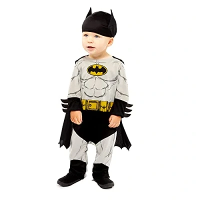 Afbeelding van Amscan 9906709 Warner Bros Classic Batman verkleedkostuum (12 18 maanden), uniseks kinderen, grijs
