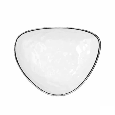 Afbeelding van Eetbord Quid Select Filo Wit Zwart Plastic Driehoekig 26 x 21 5,9 cm (9 Stuks)