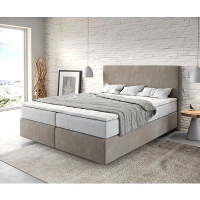 Afbeelding van Boxspringbed Dream Well Microvezel Beige 160x200 cm met TFK Matras en Visco Topper