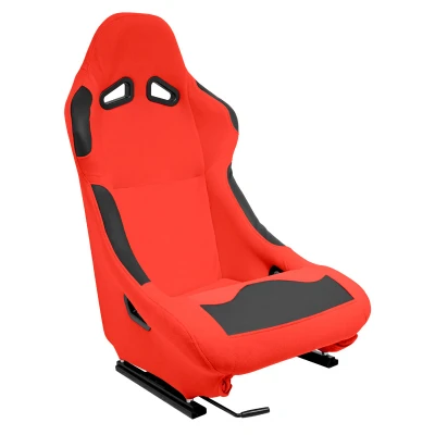 Afbeelding van AutoStyle Sportstoel &#039;BW&#039; Rood Vaste rugleuning incl. sledes