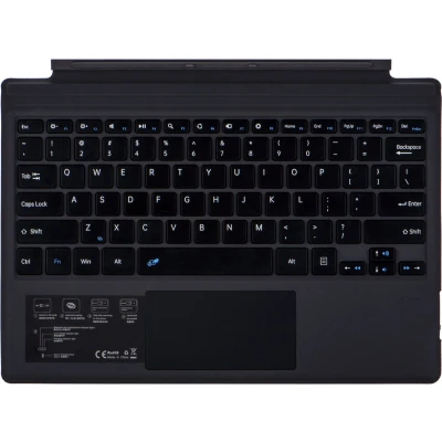 Afbeelding van Toetsenbord geschikt voor Microsoft Surface Pro 3/4/5/6/7 QWERTY Bluetooth Cover Met Touchpad Zwart
