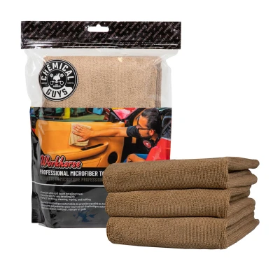 Afbeelding van Chemical Guys Workhorse Professional Grade Microfiber Towel Tan 16x16&#039;&#039; (3 Pack)