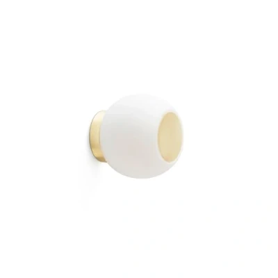 Afbeelding van FARO BARCELONA LED wandlamp Moy in goud met glazen kap