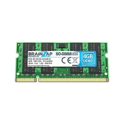 Afbeelding van BRAINZAP 4GB DDR2 RAM SO DIMM PC2 6400S 2Rx8 800 MHz 1.8V CL6 Notebook Laptop Werkgeheugen