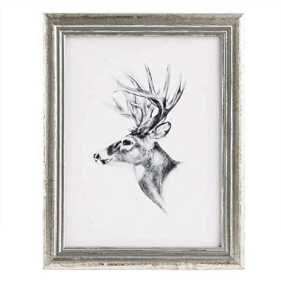 Afbeelding van WOLTU 1 Stuck Fotolijstje 20x25cm structuur in Houten en paneel glas,Zilver BR9671sb