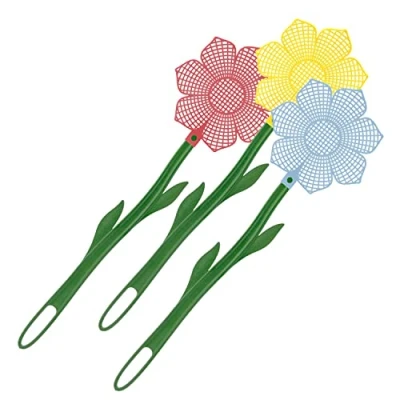 Afbeelding van Westmark 3 vliegenmepper in bloemenvorm, kunststof, bloem, groen/kleurrijk gesorteerd, 509522E3