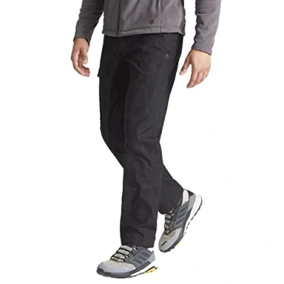 Afbeelding van Craghoppers Expert Kiwi op maat gemaakte broek met 9 zakken, waterafstotend, insectenwerend en zonwerend, perfect voor buiten, wandelen, trekking kamperen., zwart, 38W