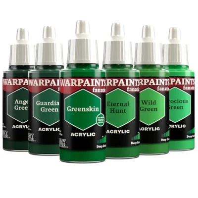 Afbeelding van The Army Painter, Warpaints Fanatic Flexible Triad: Deep Greens 6 x 18 ml acrylverf, miniatuur hobbyschilderij, kwaliteitsverf voor wargaming