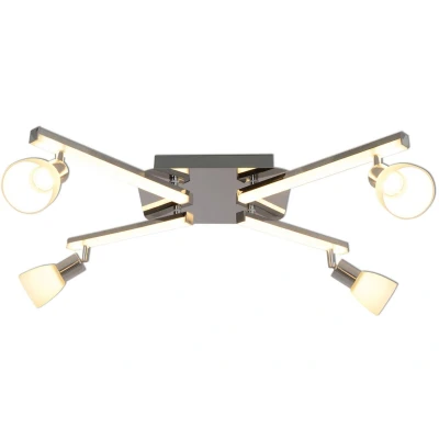 Afbeelding van näve Led plafondlamp Ibiza 4x4.3w+4x 4w = 33.2w 3000k, 4x 344lm+4 320lm 2656lm 20,000h energy (1 stuk)