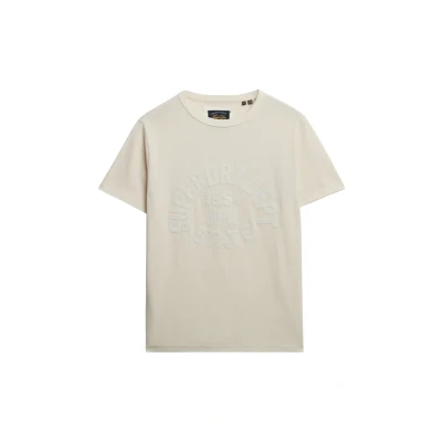 Afbeelding van Superdry Athletic Tonal Tshirt print, Dames, Maat: 44, Desert bone off white