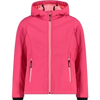 Afbeelding van CMP Softshelljas voor kinderen met vaste capuchon, fuchsia, 116