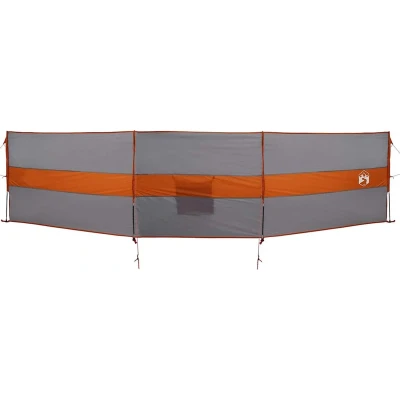 Afbeelding van vidaXL Windscherm camping waterdicht 490x123 cm grijs en oranje