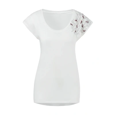 Afbeelding van Beach Time Tshirt print, Dames, Maat: 40/42, Creme